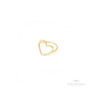 Anel Coração G Fio Redondo OA - Ouro Universal