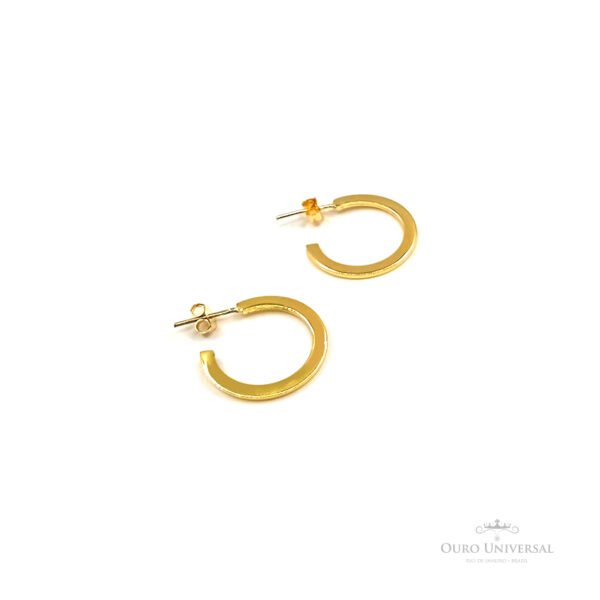 Argola Modelo Italiano com Tarraxa OA - Ouro Universal