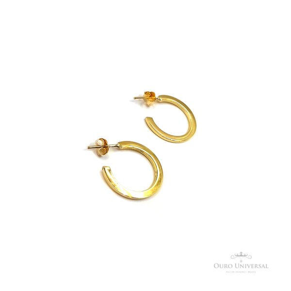 Argola Modelo Italiano com Tarraxa OA - Ouro Universal