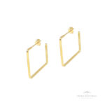 Brinco Argola Quadrada com Tarraxa OA - Ouro Universal
