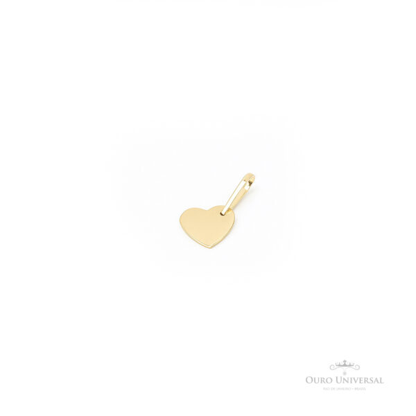 Pingente Coração Chapado G OA - Ouro Universal