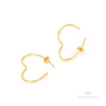 Brinco Coração Encaixe OA - Ouro Universal