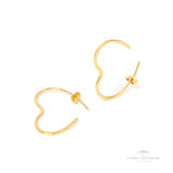 Brinco Coração Encaixe OA - Ouro Universal