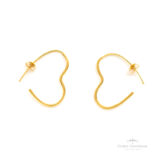 Brinco Coração Encaixe OA - Ouro Universal