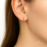 Brinco Corrente Mini em OA - Ouro Universal