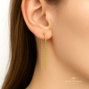 Brinco Corrente Mini em OA - Ouro Universal